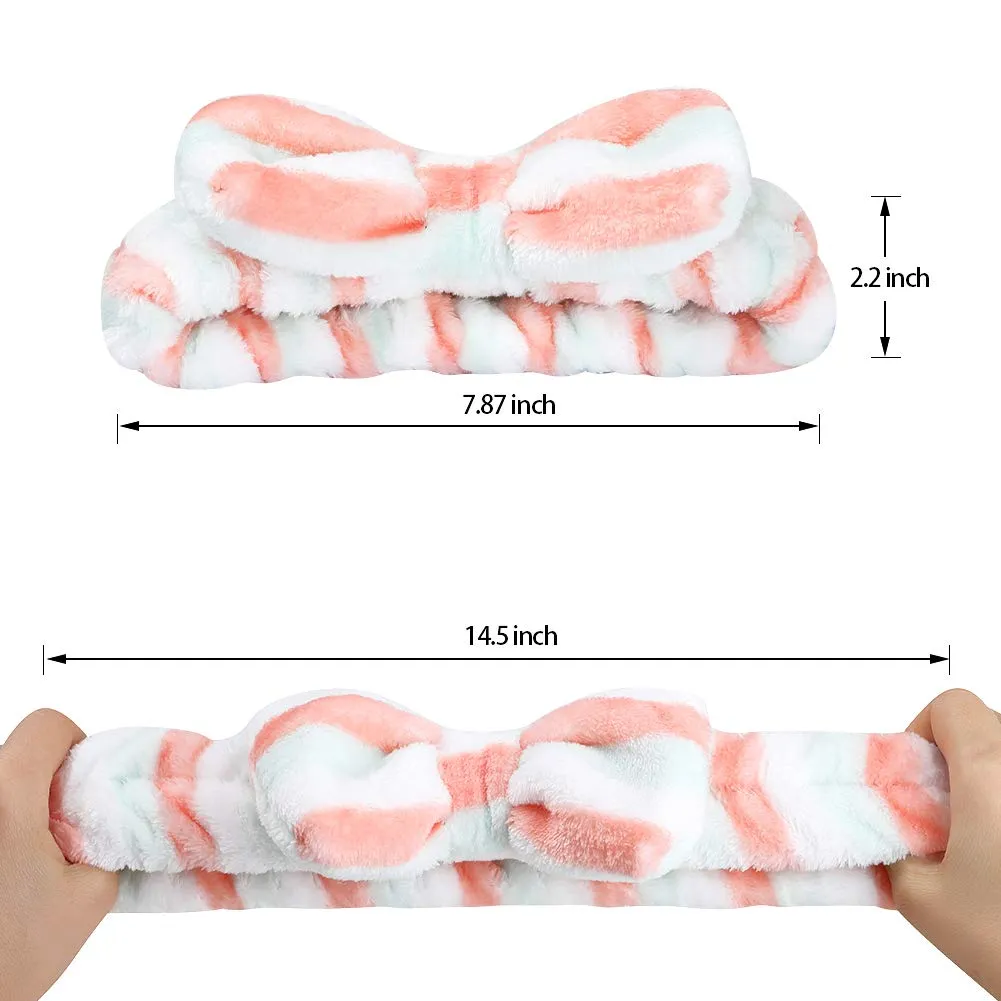 8 Pack Spa Headband, Makeup Facial Shower Bath Yoga Sport Headband, Headband for Washing Face, Hair Wrap Sweat Headband Terry Cloth Headbands for Women Girls