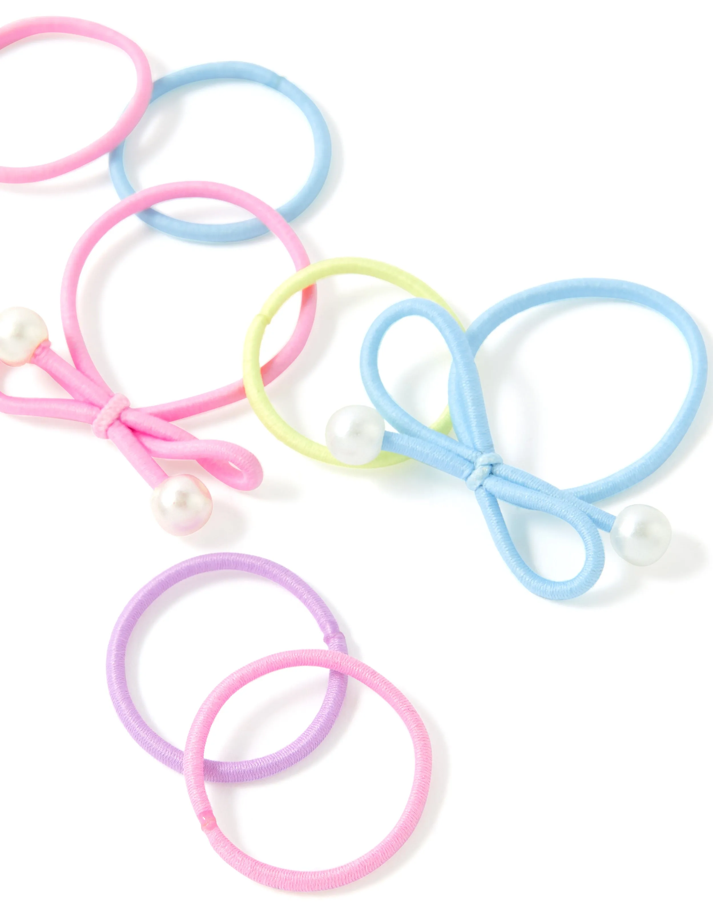 Accessorize Girl Pearl Bow 12 Hair Pony Pack
