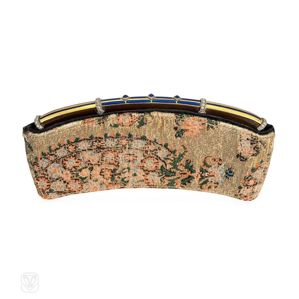 Cartier Art Deco hair comb and silk pouch