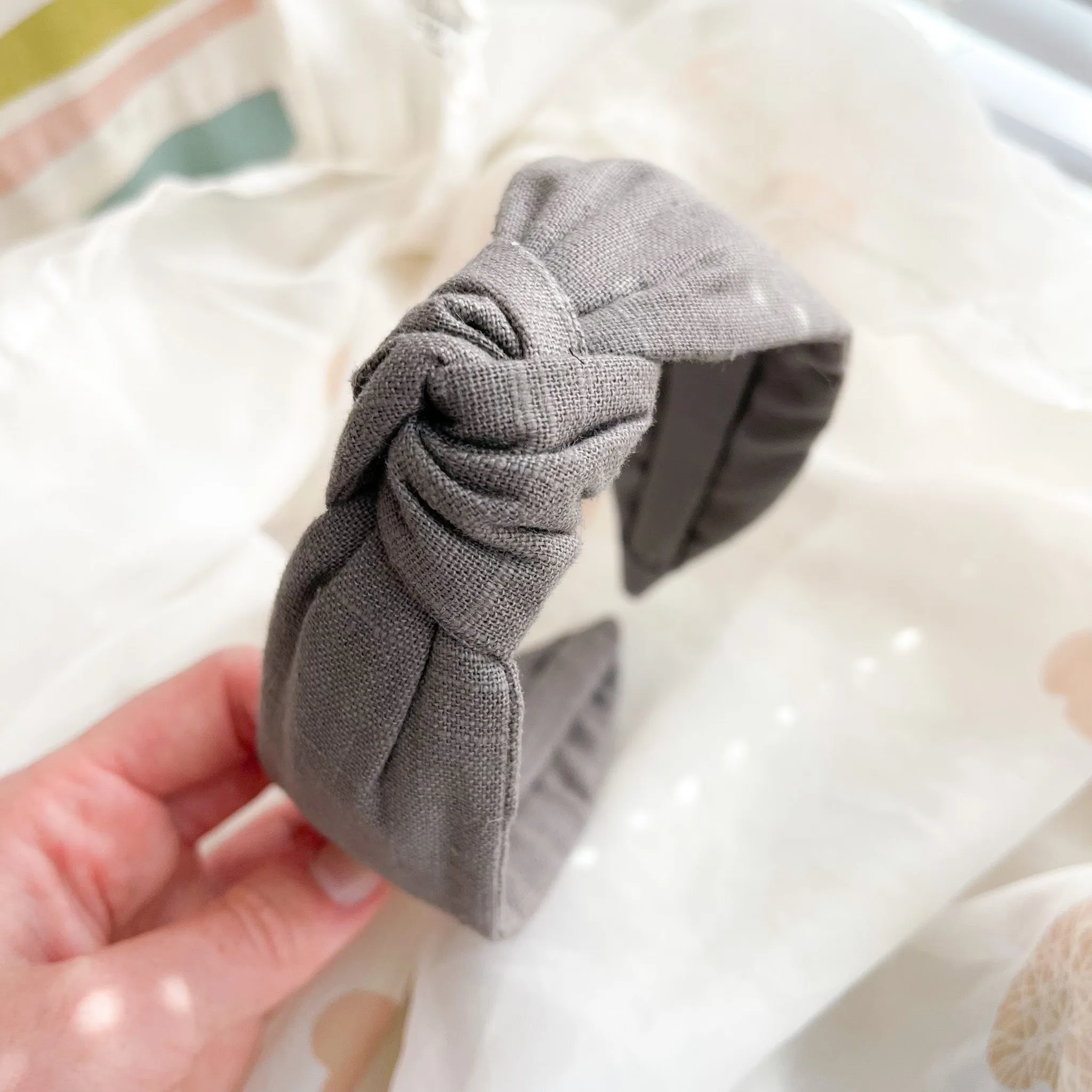 Charcoal Grey Knot Headband