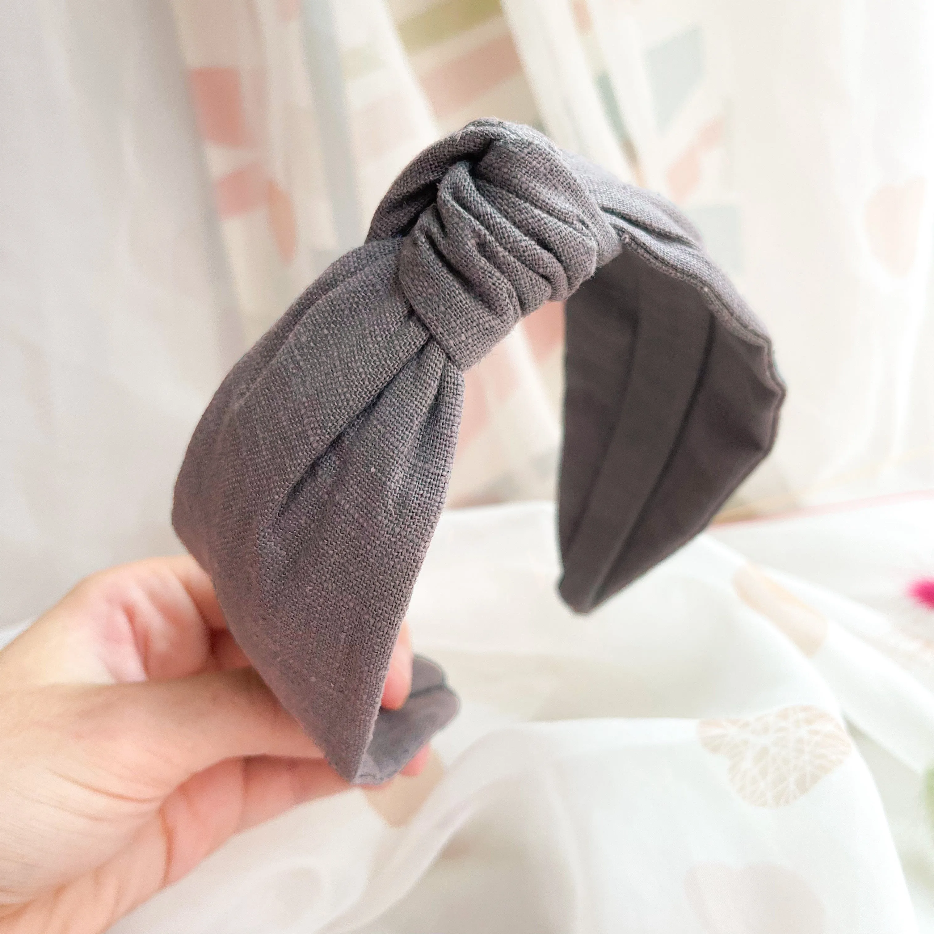 Charcoal Grey Knot Headband