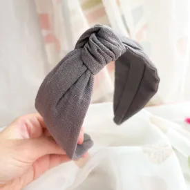 Charcoal Grey Knot Headband