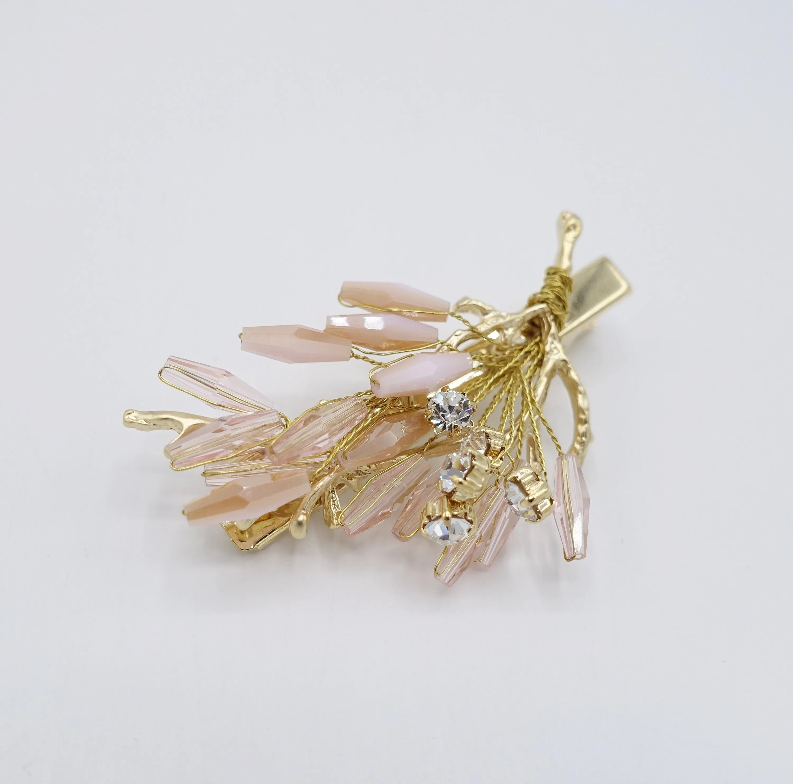 crystal beads hair clip, bridal hair clip, hair jewelry for women