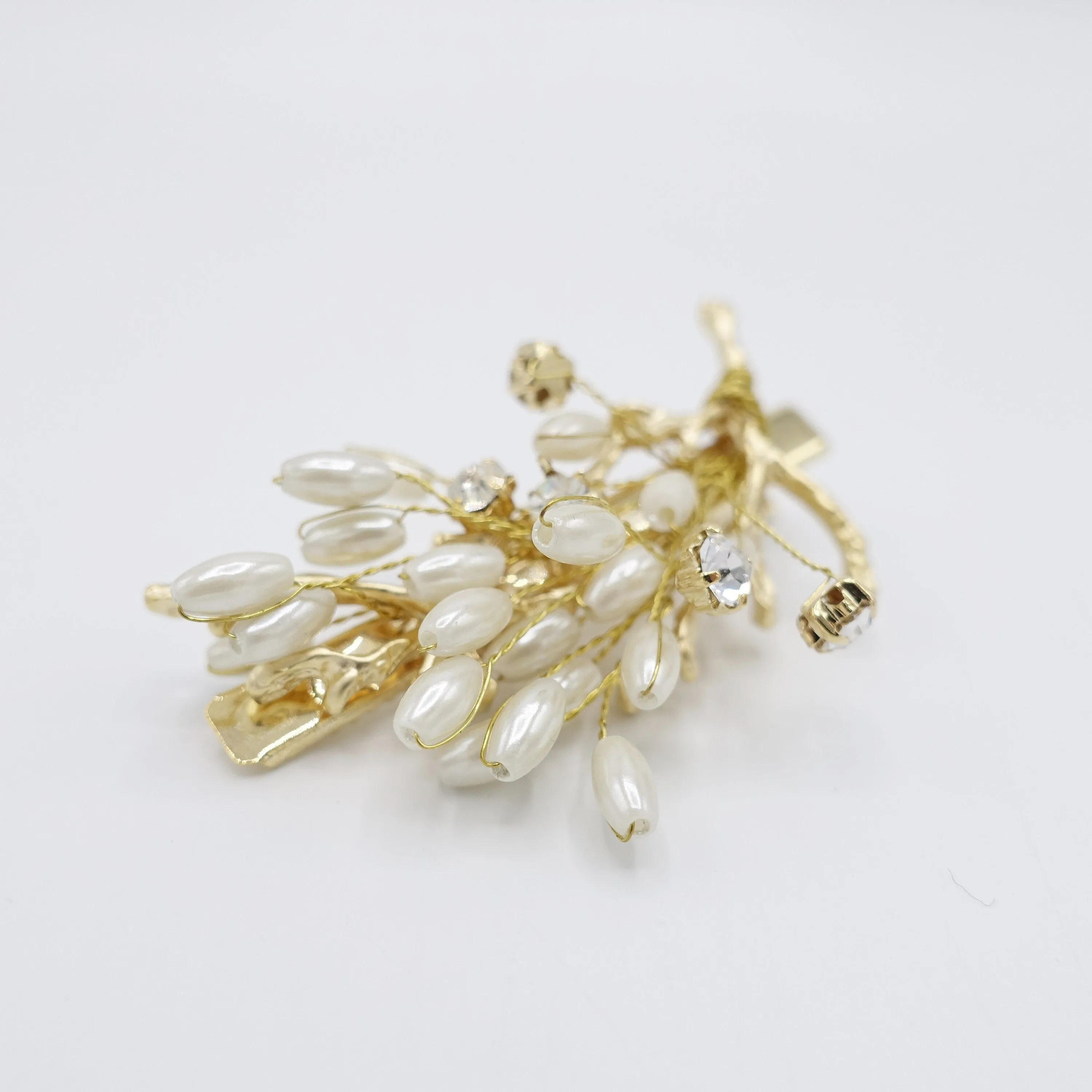crystal beads hair clip, bridal hair clip, hair jewelry for women