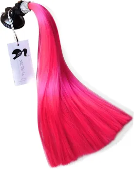Crystal Pigtails 14inch for Helmet Ponytail Decoration for Motorcycle Bicycle Ski Helmet Accessories Reusable Suction Cup Reusable Design Many Colors (Helmet not Included)