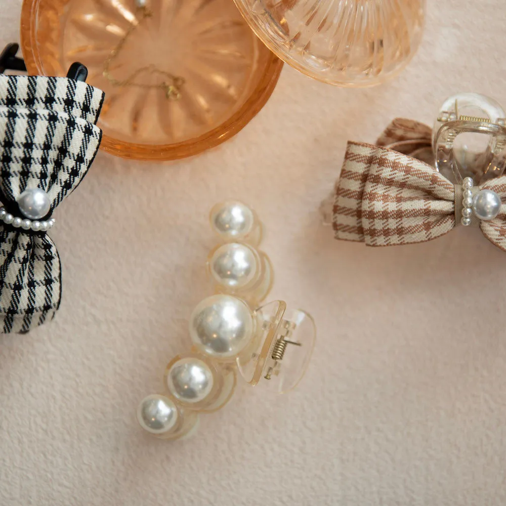 Dots Clip - Pearl White