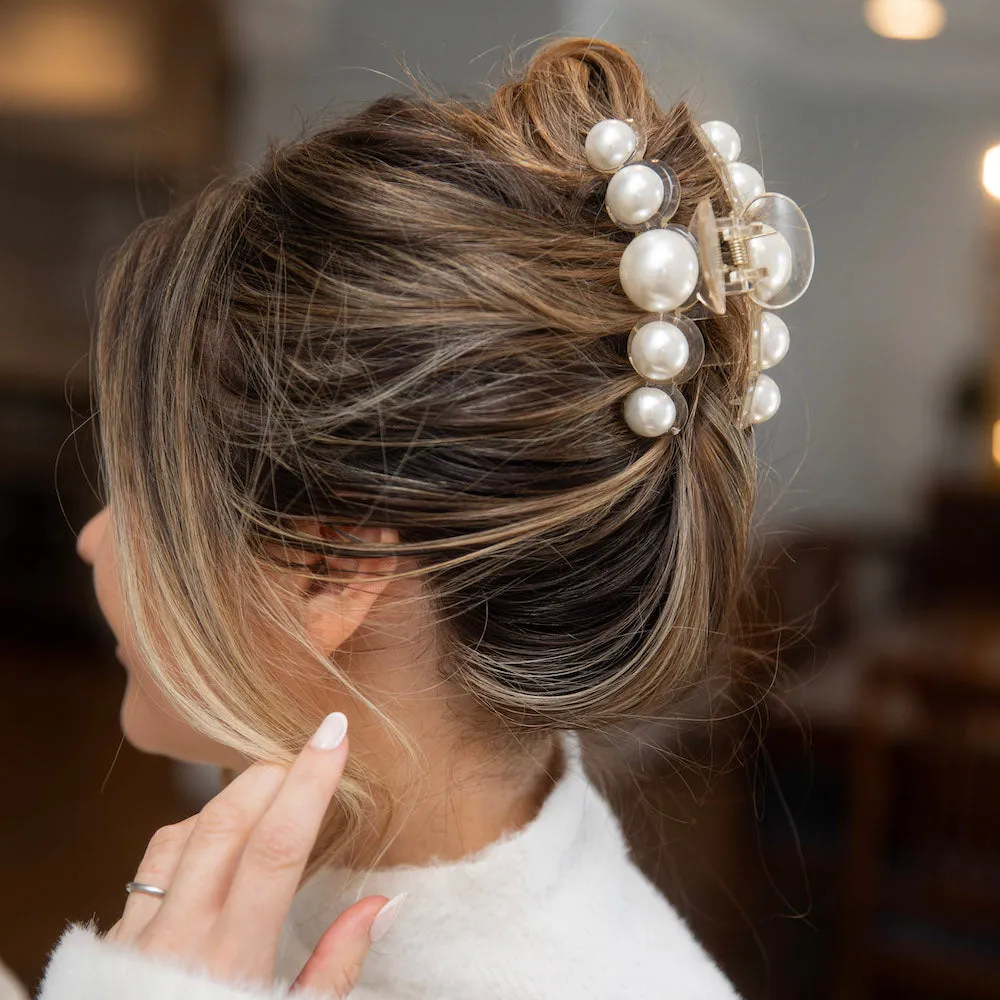 Dots Clip - Pearl White
