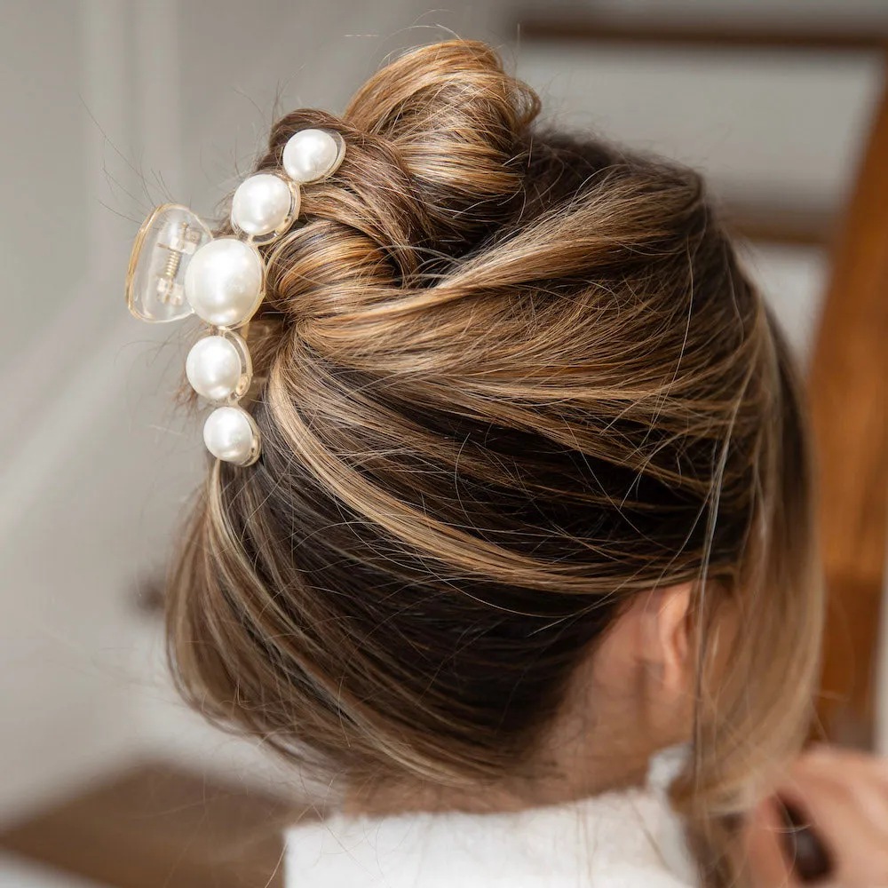 Dots Clip - Pearl White