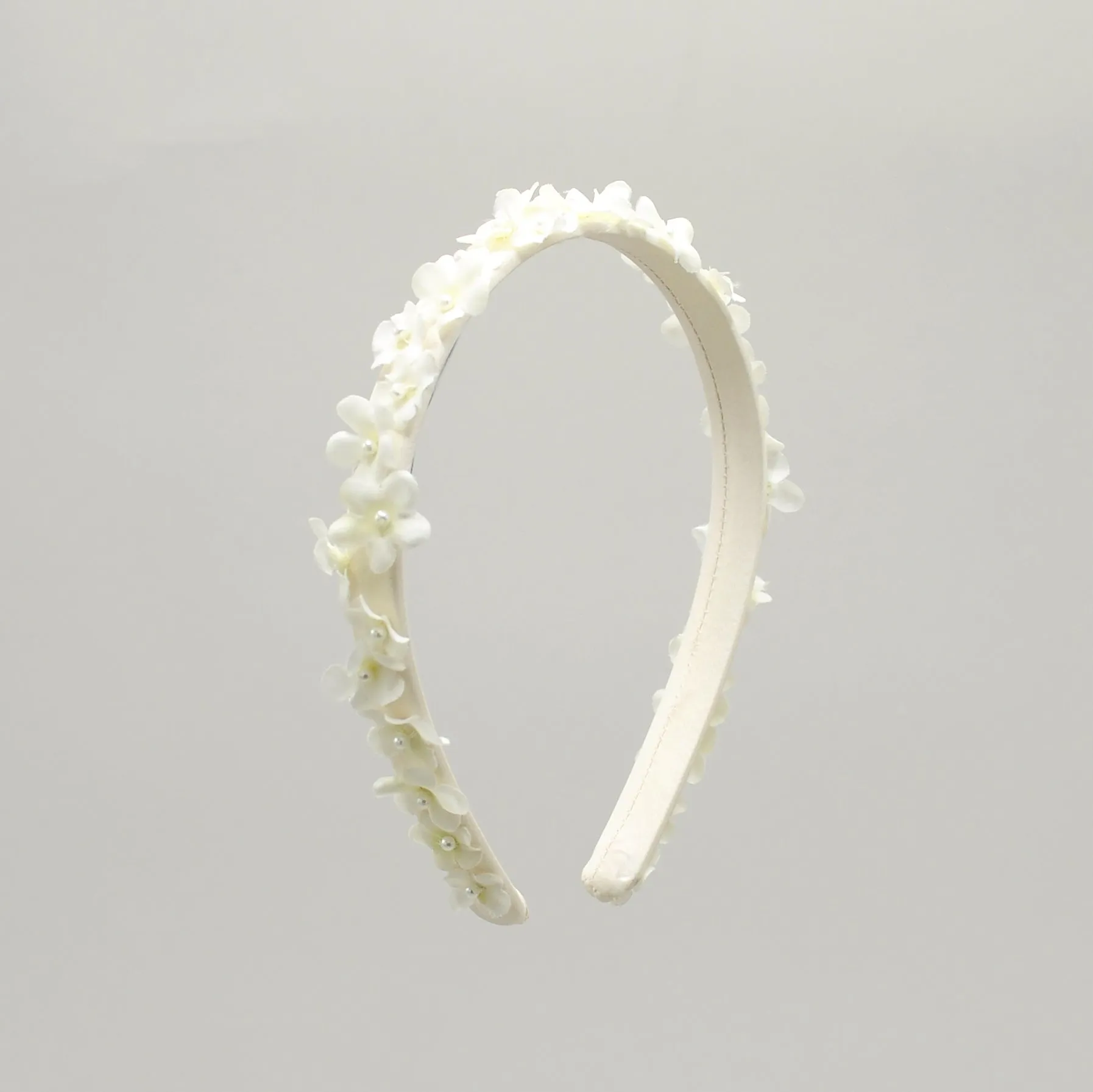 Flavia: Bridal Headband with Tiny Flower Petals