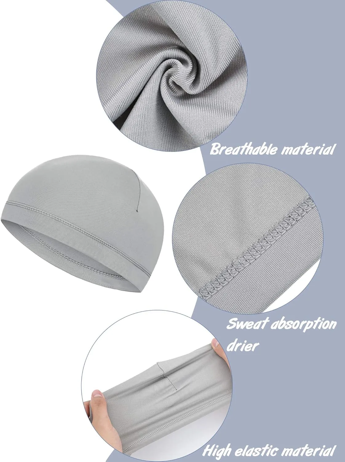 Geyoga 6 Pcs Skull Cap for Kids Helmet Liner Youth Wave Cap for Sport Football Basketball Ski Cycling Outdoor Activities