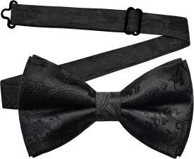 GUSLESON Bow Ties for Men Pre-tied Adjustable Paisley Bowties for Wedding Business Party