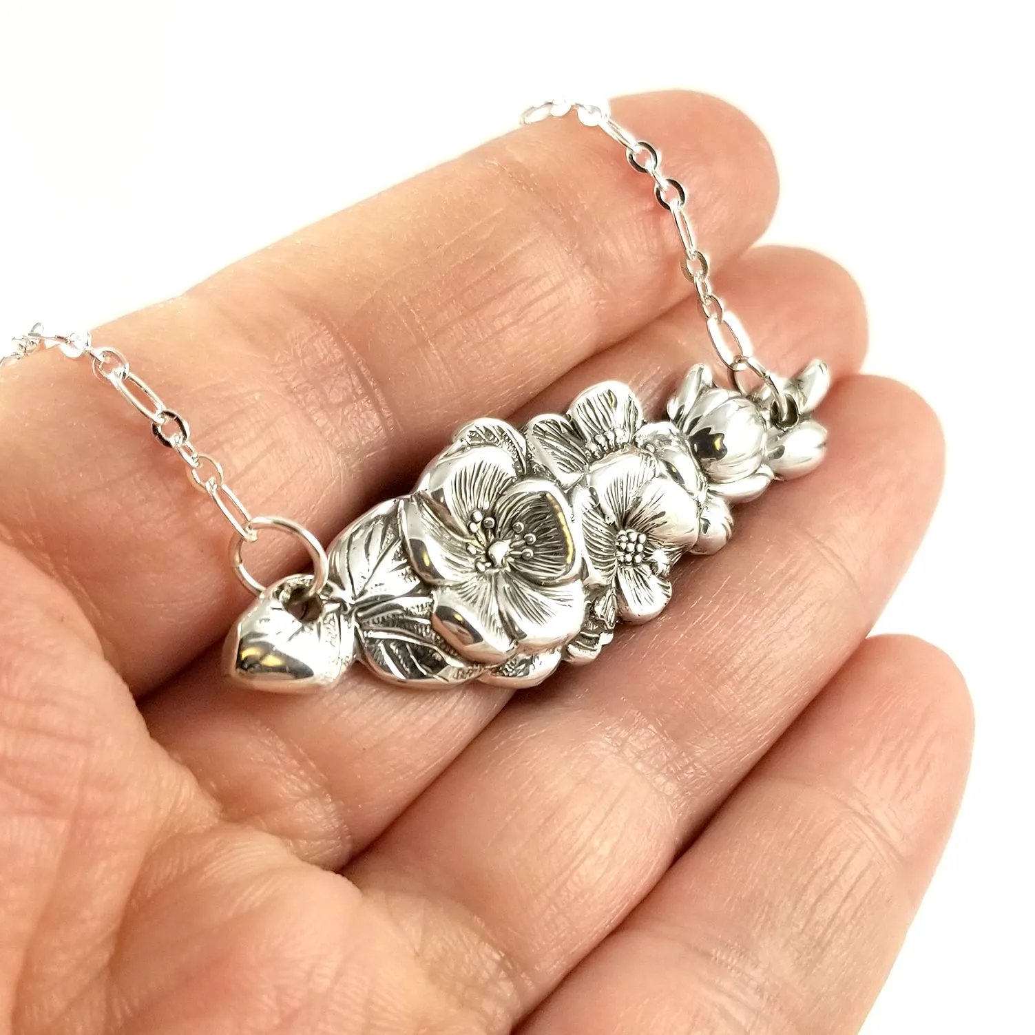 Harlequin Apple Blossom Spoon Bar Necklace