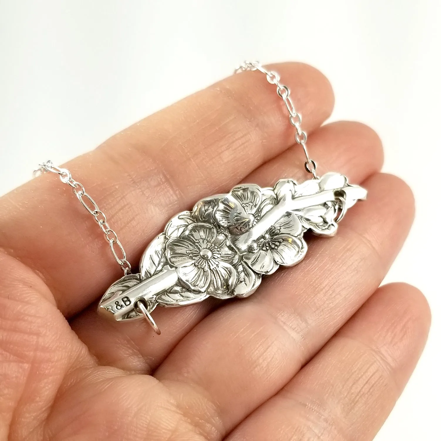 Harlequin Apple Blossom Spoon Bar Necklace