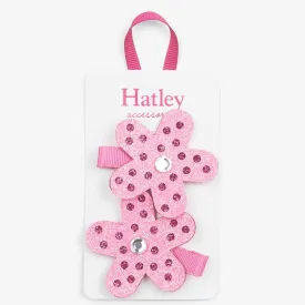 Hatley Glitter Flower Hair Clips