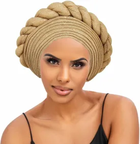 HeadWrap African Turban Rhinestone Rope Knot Sequins Bow Designs Head Turban for Women Fashions