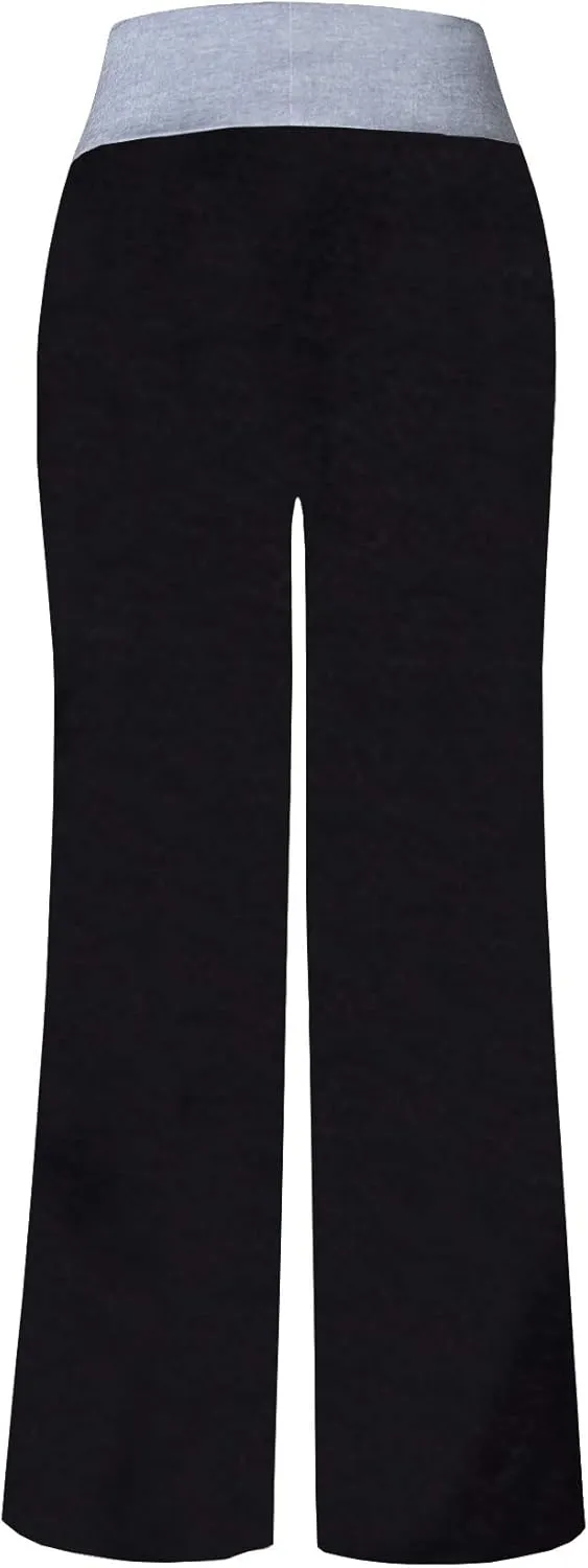 iChunhua Women's Comfy Stretch Floral Print Drawstring Palazzo Wide Leg Lounge Pant