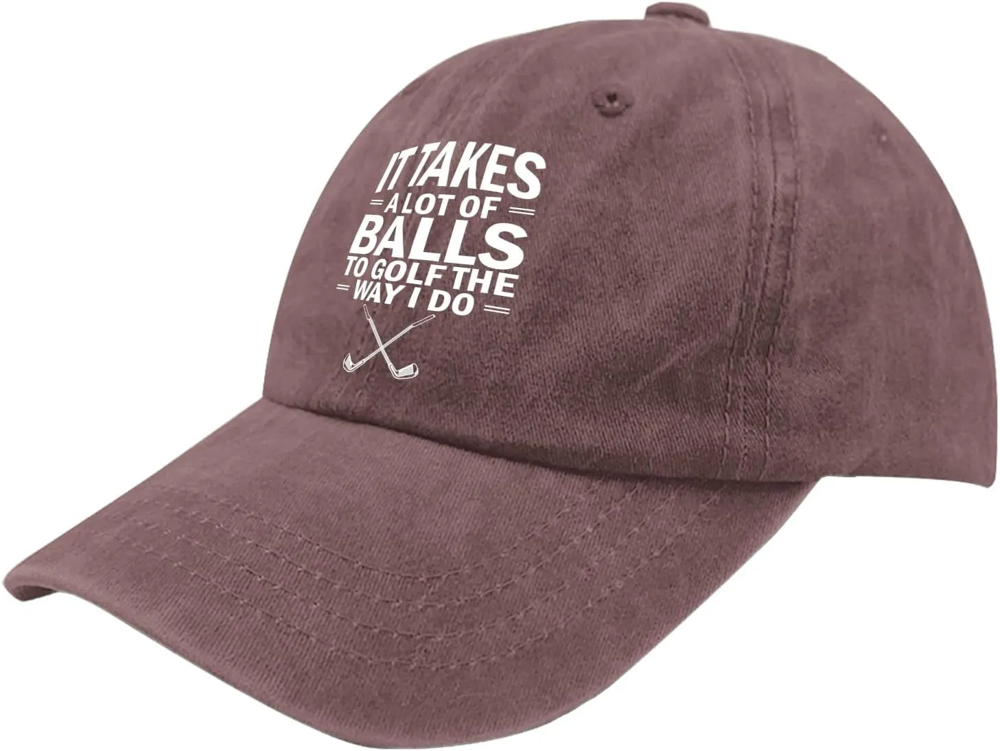 It Takes A Lot of Balls to Golf The Way I Do Caps Mens Cap Pigment Black Golf Hats Men Gifts for Him Beach Cap