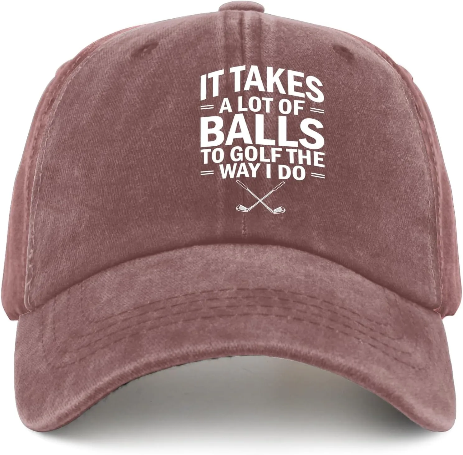 It Takes A Lot of Balls to Golf The Way I Do Caps Mens Cap Pigment Black Golf Hats Men Gifts for Him Beach Cap