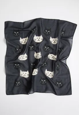 Karangan Mini Square Scarf/ Bandana - Si Belang Mono
