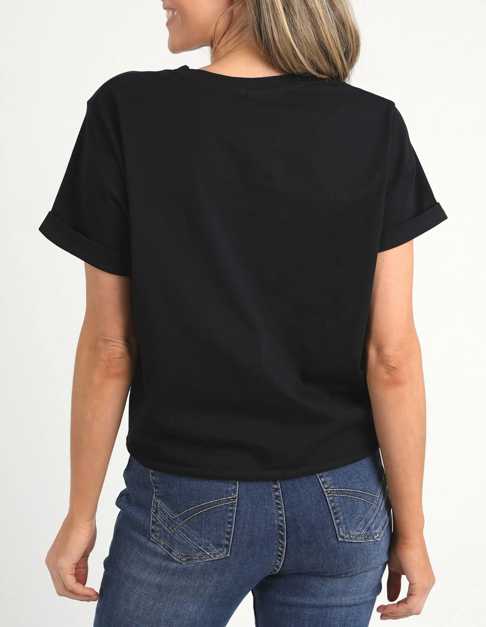 Knot Short Sleeve Tee Black