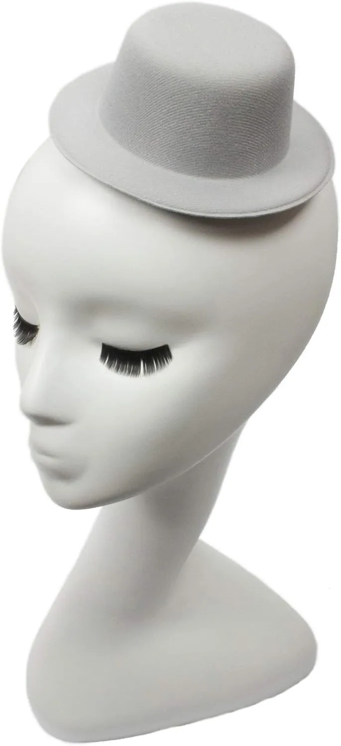 Mini Top Hat Fascinator Base - 5" Diameter with Hair Clips
