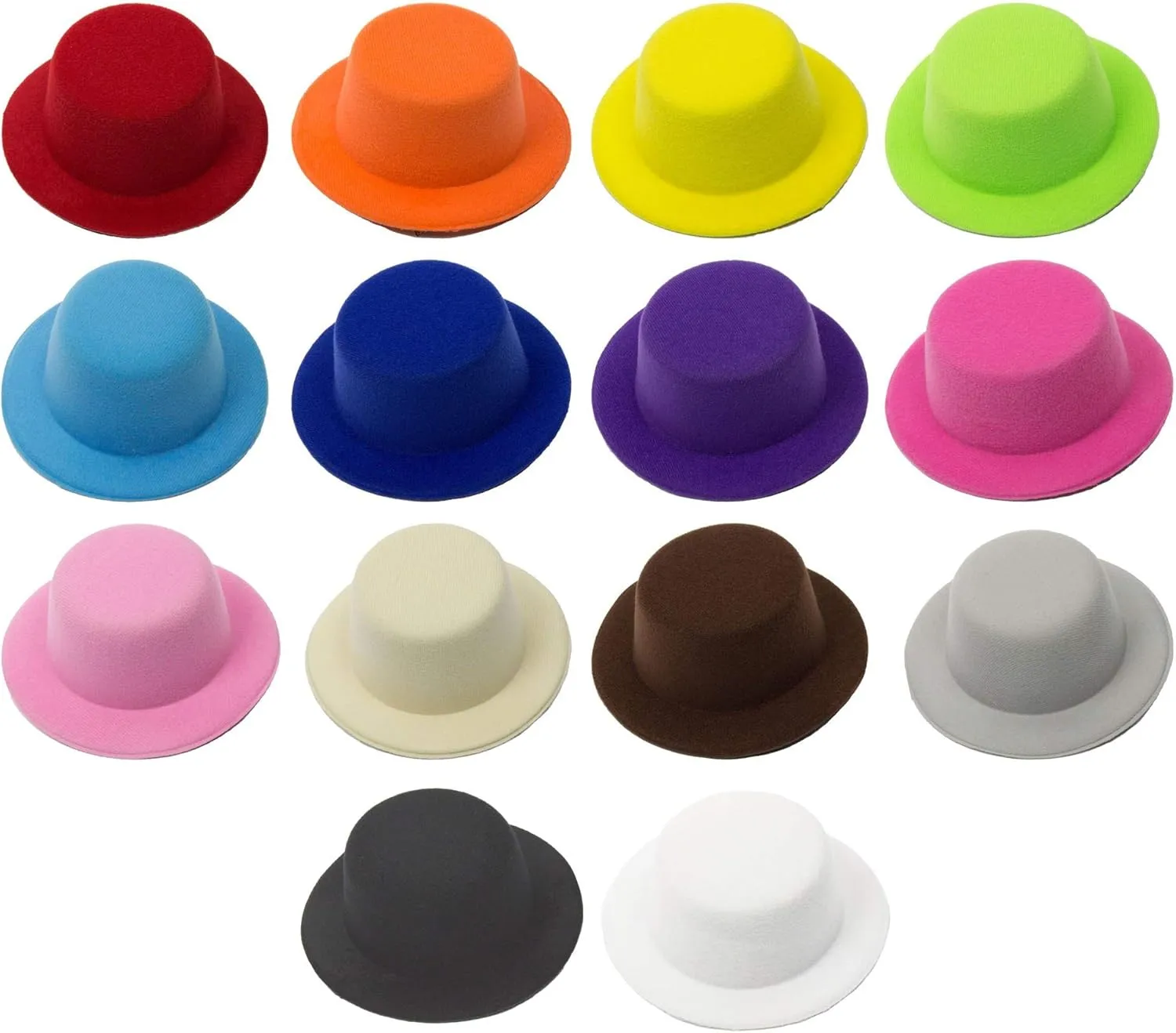 Mini Top Hat Fascinator Base - 5" Diameter with Hair Clips
