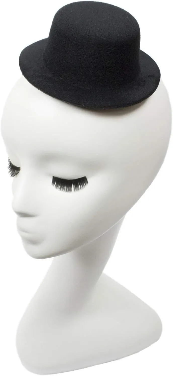 Mini Top Hat Fascinator Base - 5" Diameter with Hair Clips