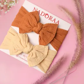 Nadoraa Creamy Dreamy Baby Headbands- 2 Pack