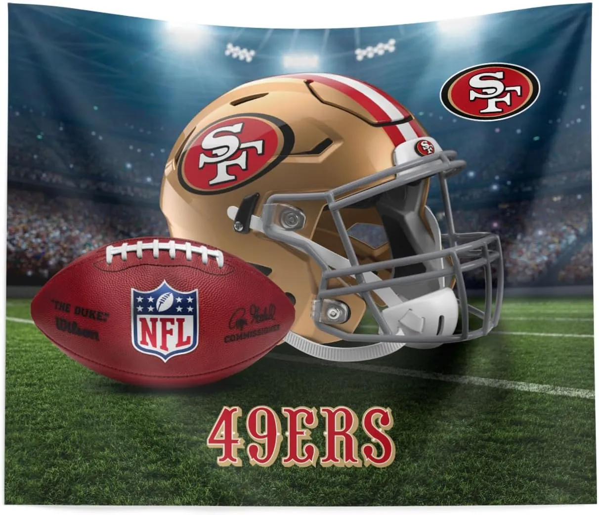 NORTHWEST The Company NFL San Francisco 49ers Printed Wall Hanging, 34" x 40", Gametime, Team Colors