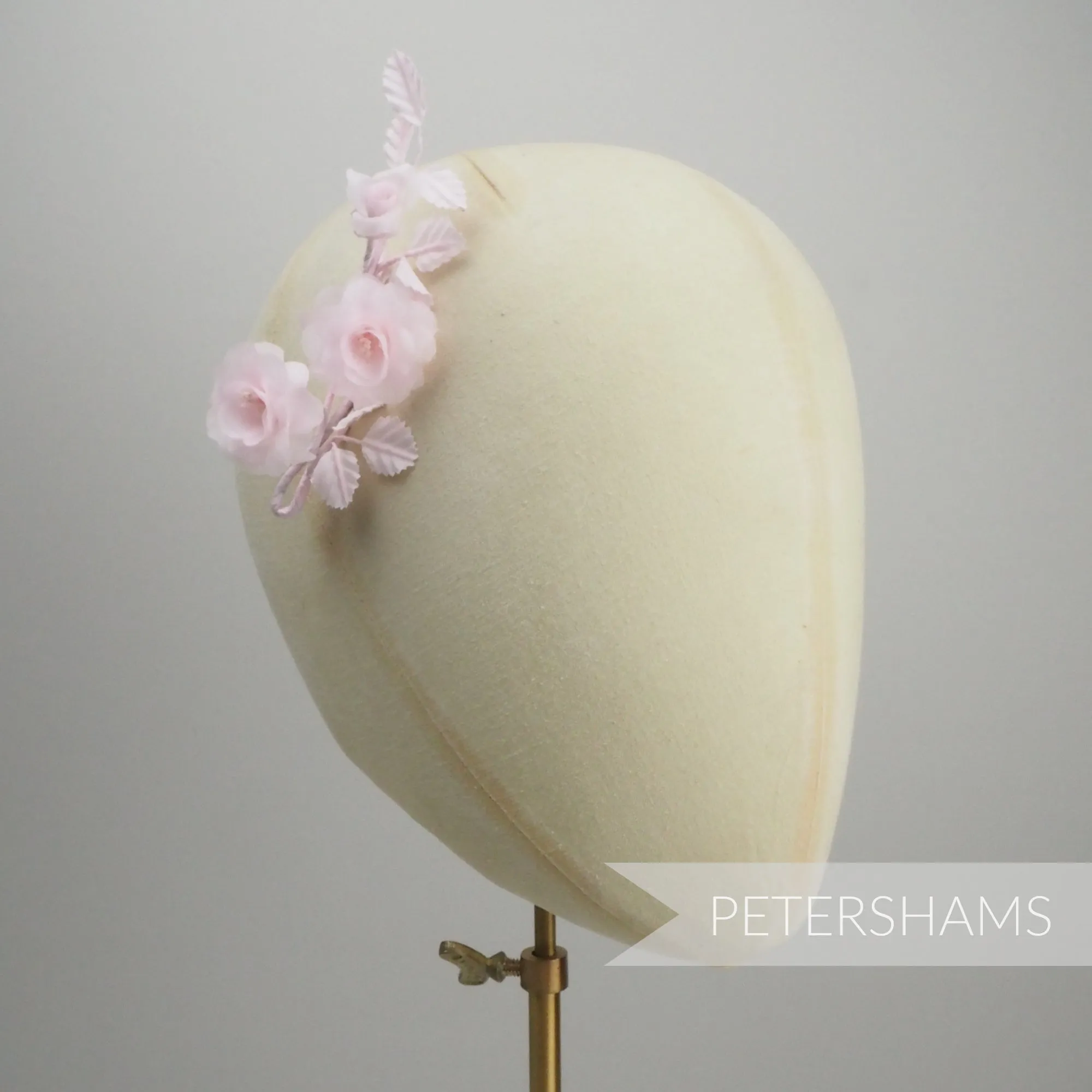 'Pamela' Mini Silk Blossoms & Leaves Millinery Hat Mount