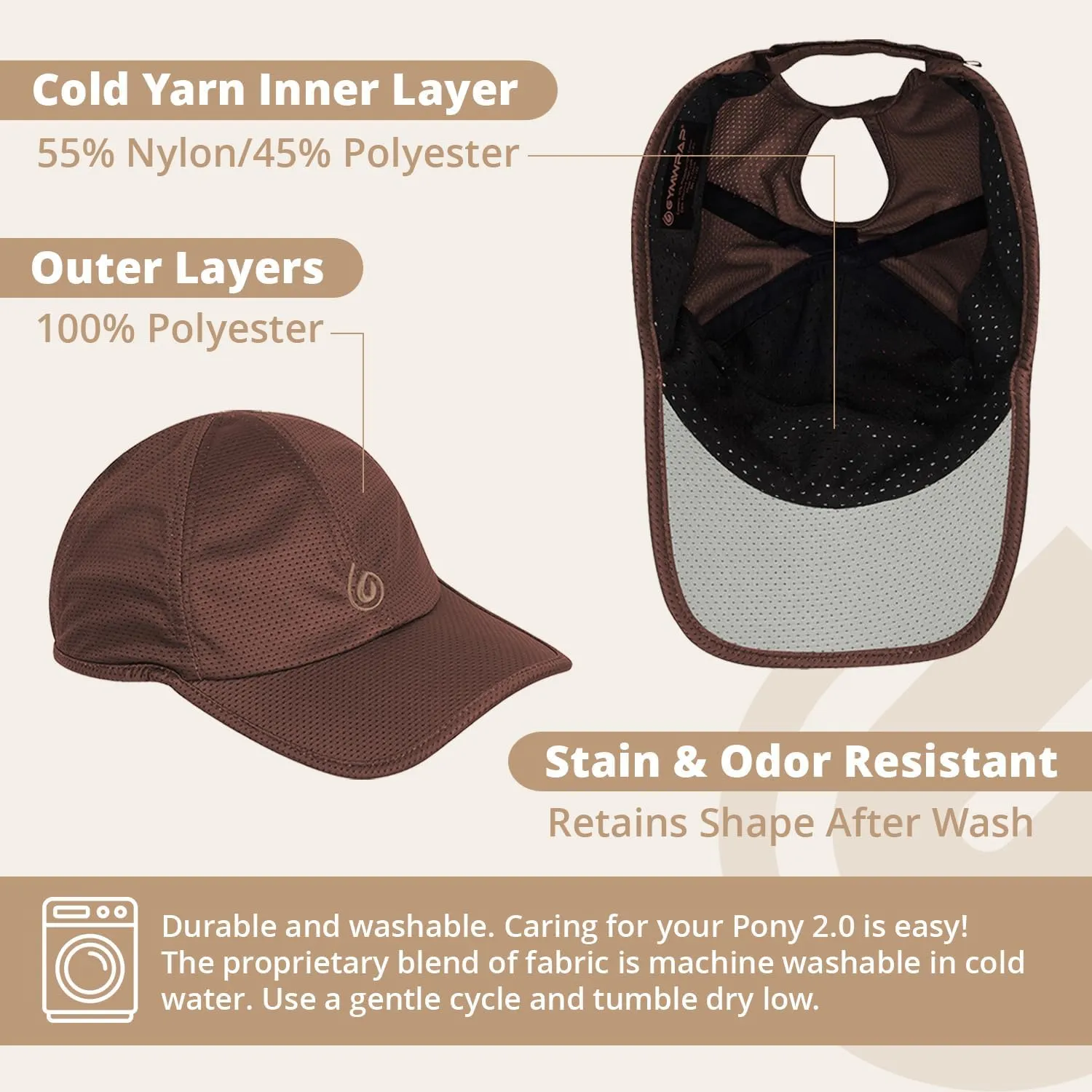 Pony 2.0 Sweat-Wicking Ponytail Hat for Women - Adjustable Baseball Cap for Running, Workouts, Tennis & Outdoors