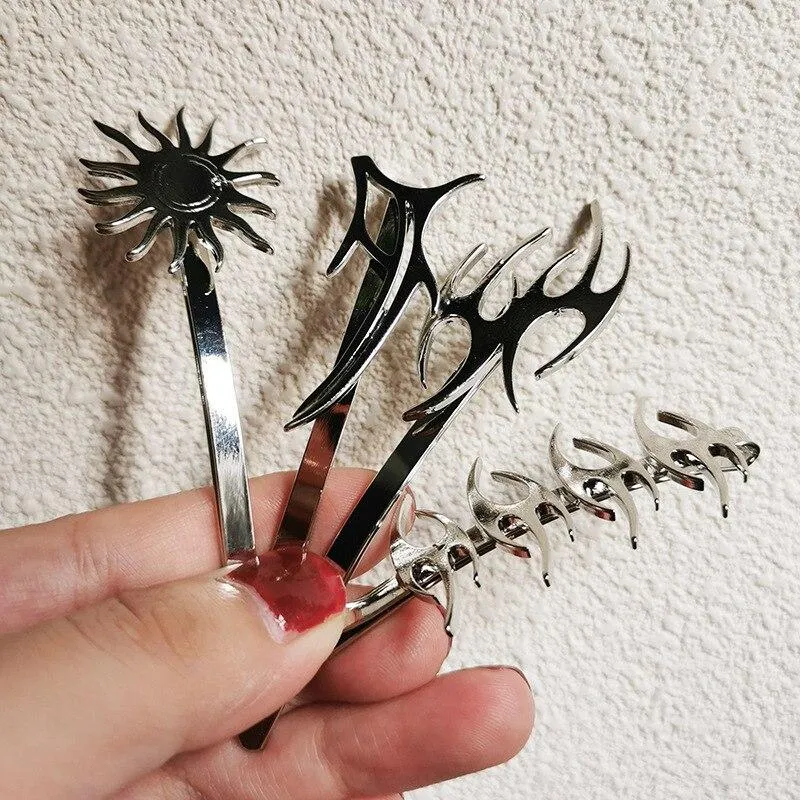 Reflective Hair Clips For Women Geometric Hair Accessories Jewelry