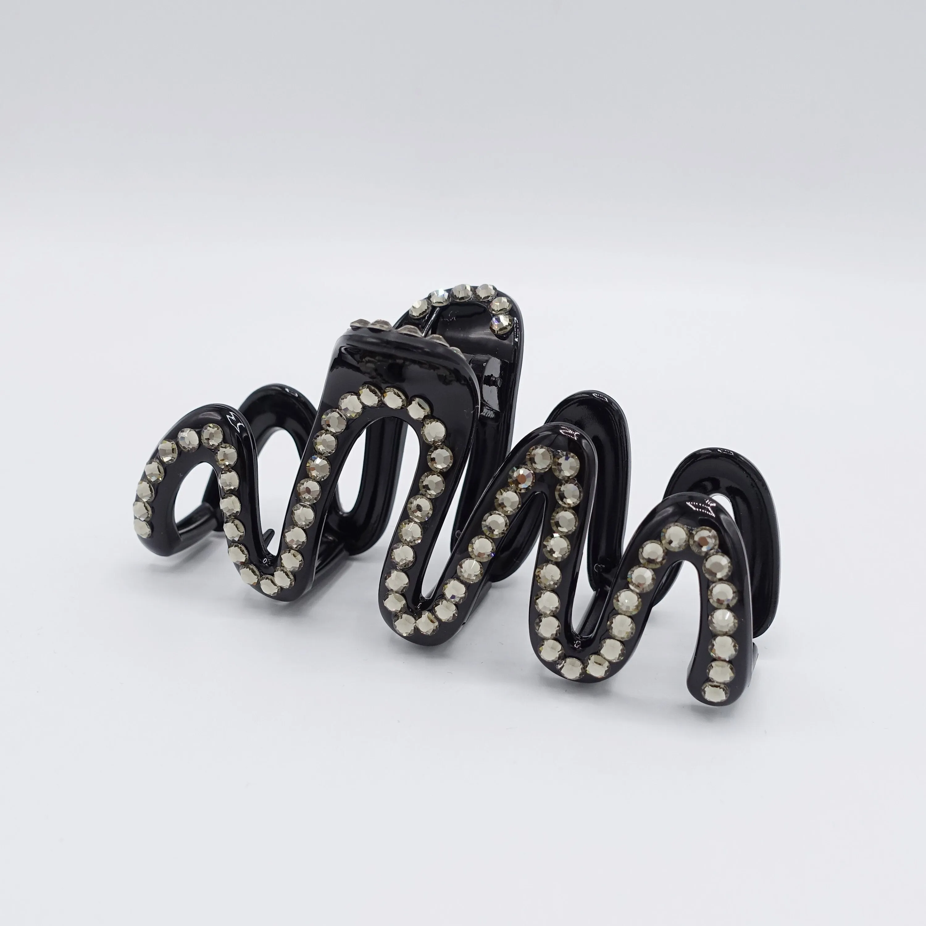 rhinestone hair claw, wave hair claw, bling hair accessory for women