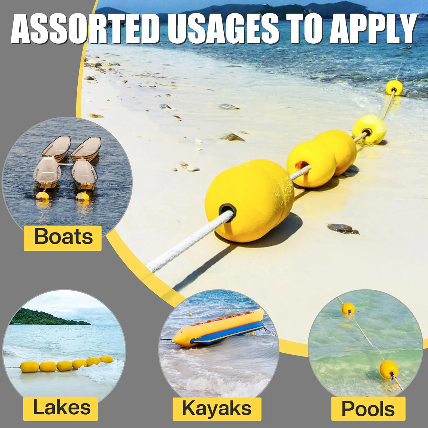 Rope Floats Marine,4/6pcs Crab Trap Floats Buoy Float Fishing Marker Buoy Plastic Water Buoy for Boats Pool Kayak Crabbing Dock Ski Anchor