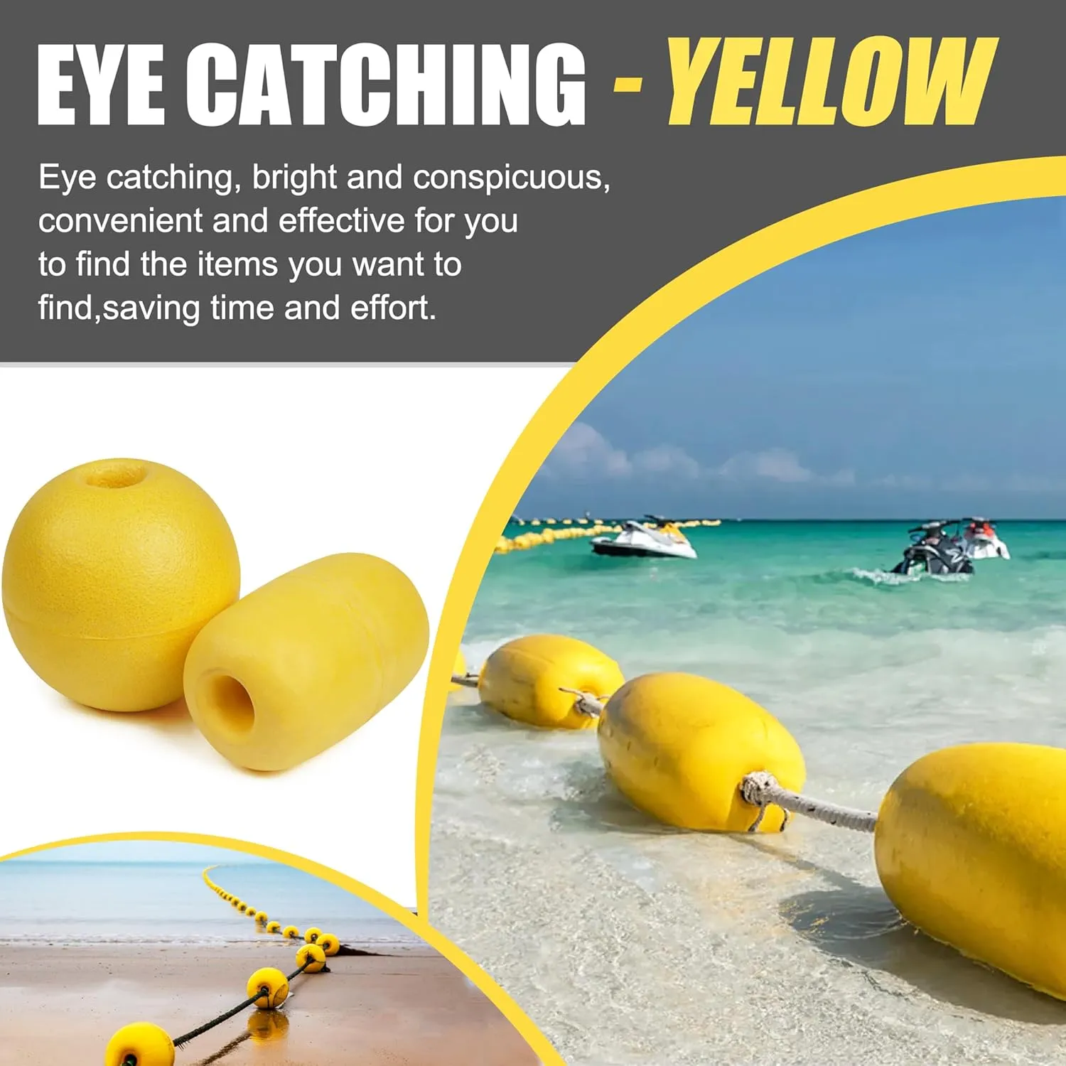 Rope Floats Marine,4/6pcs Crab Trap Floats Buoy Float Fishing Marker Buoy Plastic Water Buoy for Boats Pool Kayak Crabbing Dock Ski Anchor