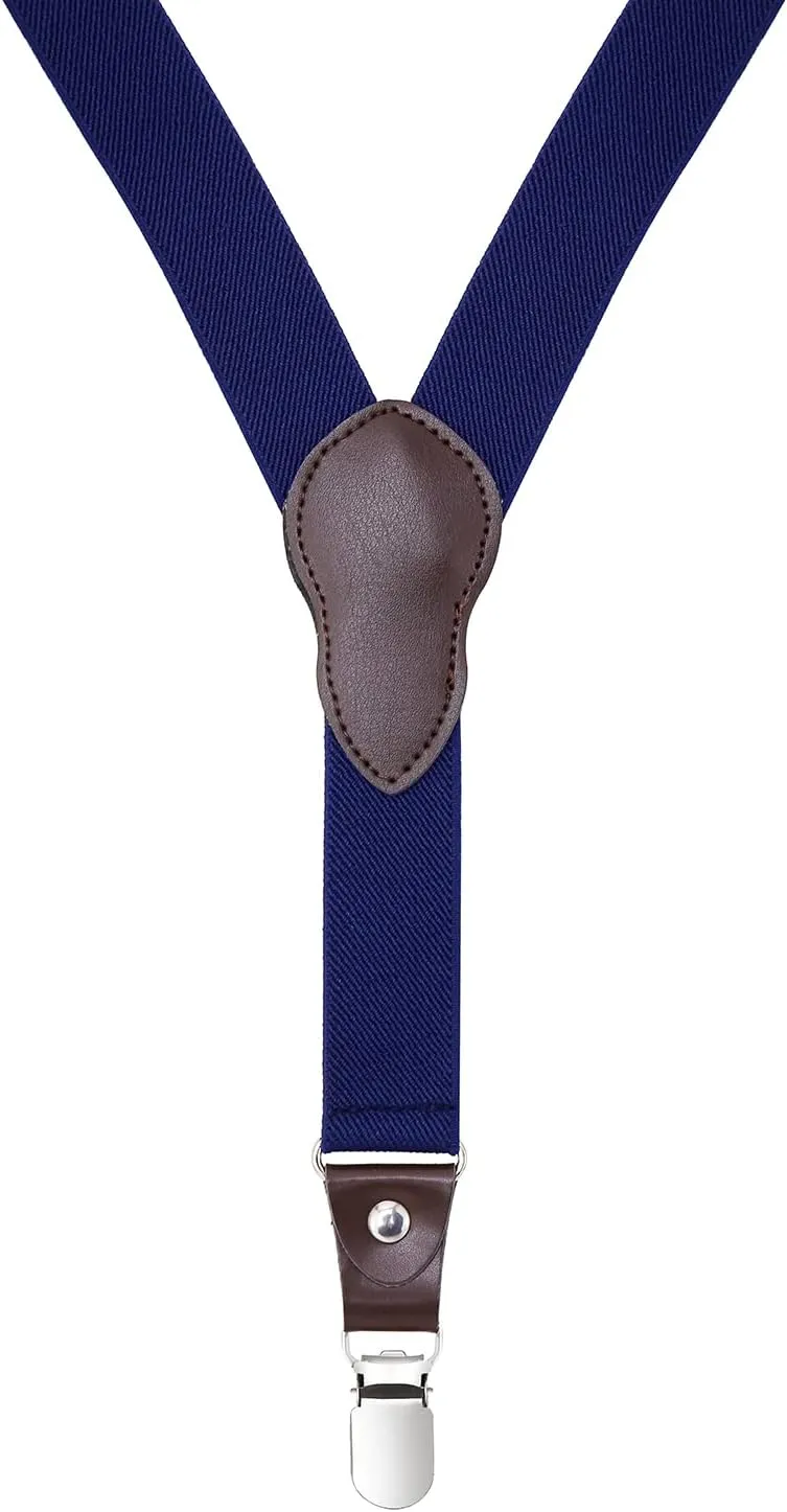 Shark Tooth Boys' Men's Suspenders and Bow Tie Set Y-Back Adjustable