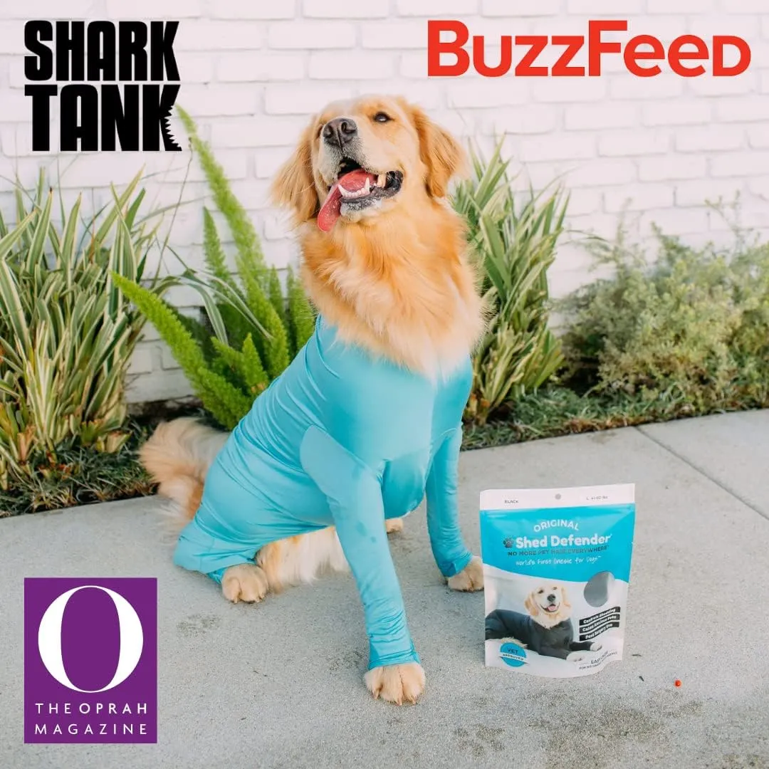 Shed Defender Original Dog Onesie for Dog Shedding, Seen on Shark Tank, Lightweight Breathable, Bodysuit for Dogs, Recovery Suit, Jumpsuit, Dog Body Suit, Shed Shirt, Post Surgery Onesie, Vet Approved
