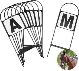 Soaoo Dressage Letters Arena Markers Dressage Equipment for Equestrian Athletes and Events, Black