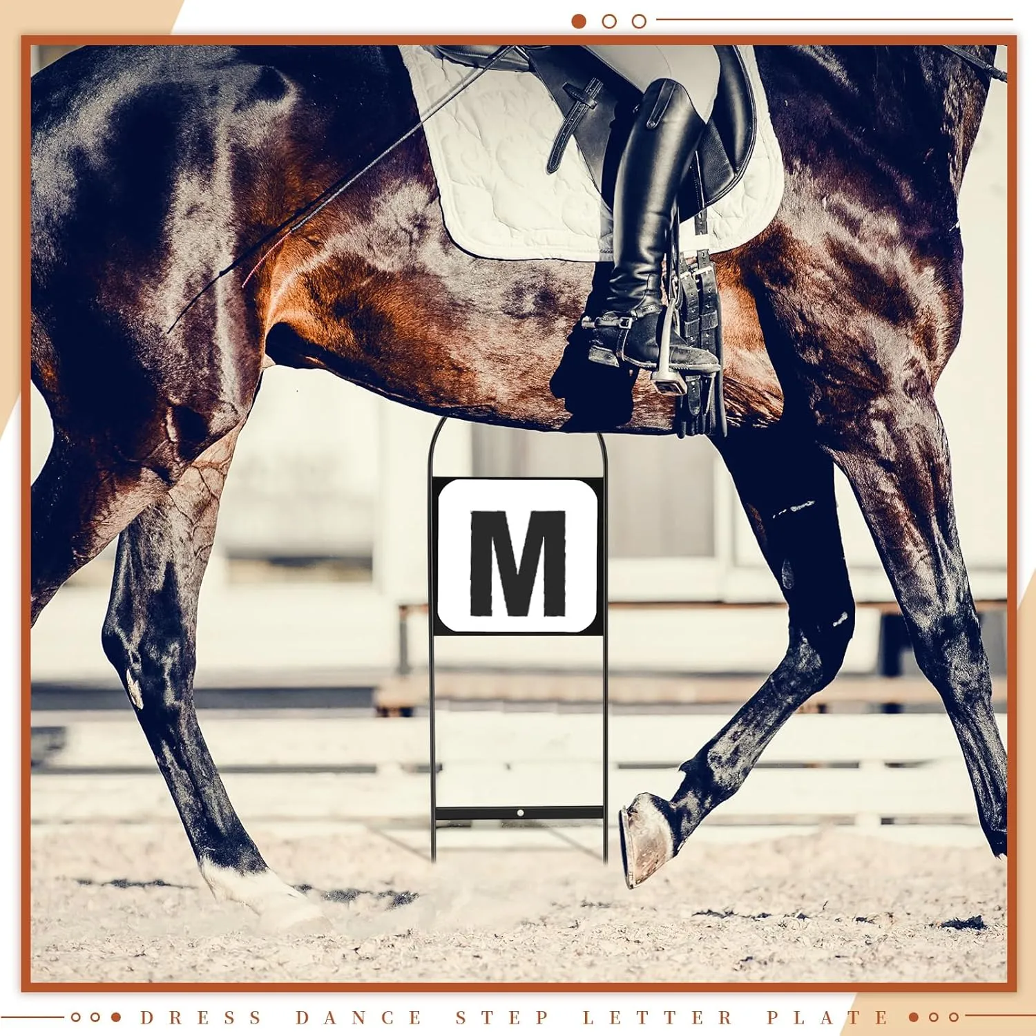 Soaoo Dressage Letters Arena Markers Dressage Equipment for Equestrian Athletes and Events, Black