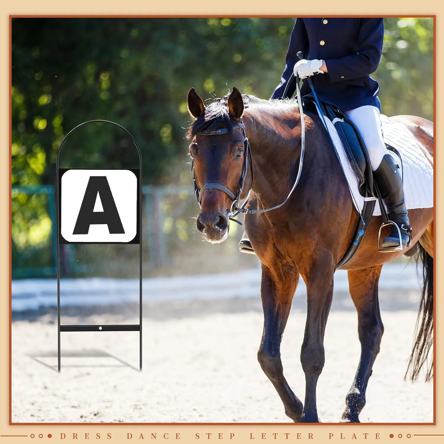 Soaoo Dressage Letters Arena Markers Dressage Equipment for Equestrian Athletes and Events, Black