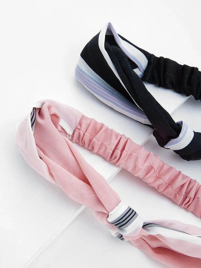 Striped Knot Headband 2pcs