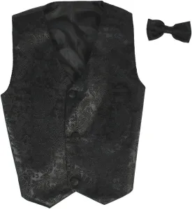 Vest and Clip On Bowtie set - Multiple Colors - Baby Infant Toddler Boys Tween Sizes