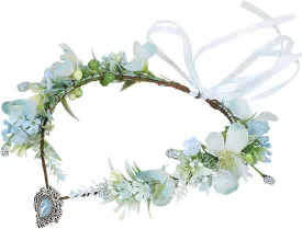 Vivivalue Women Flower Crown Girl Flower Headband Floral Headpiece Halo Wedding Party Photos