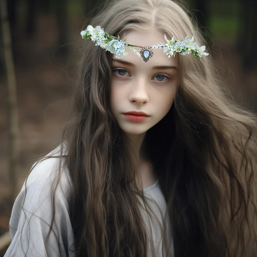 Vivivalue Women Flower Crown Girl Flower Headband Floral Headpiece Halo Wedding Party Photos
