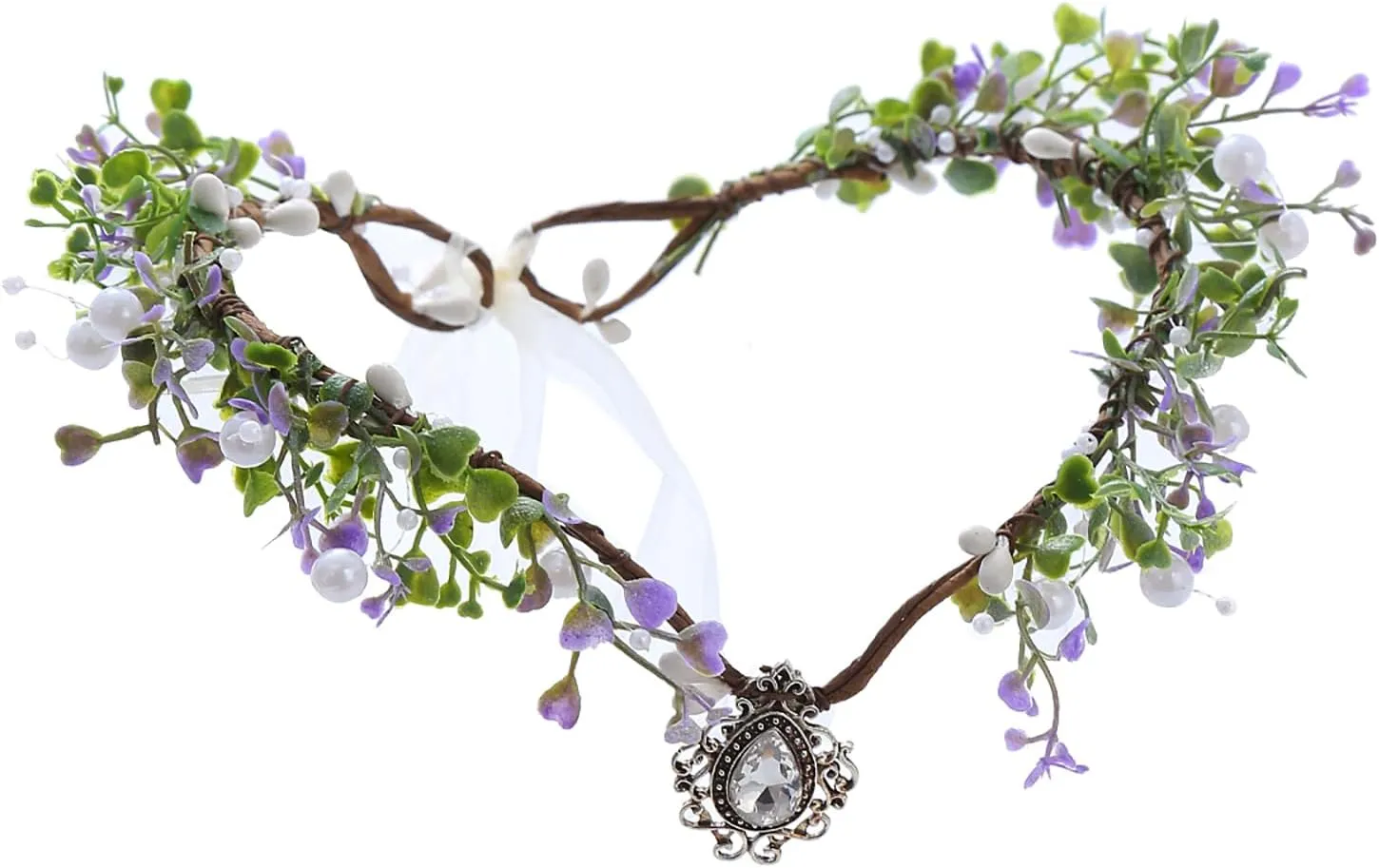 Vivivalue Women Flower Crown Girl Flower Headband Floral Headpiece Halo Wedding Party Photos