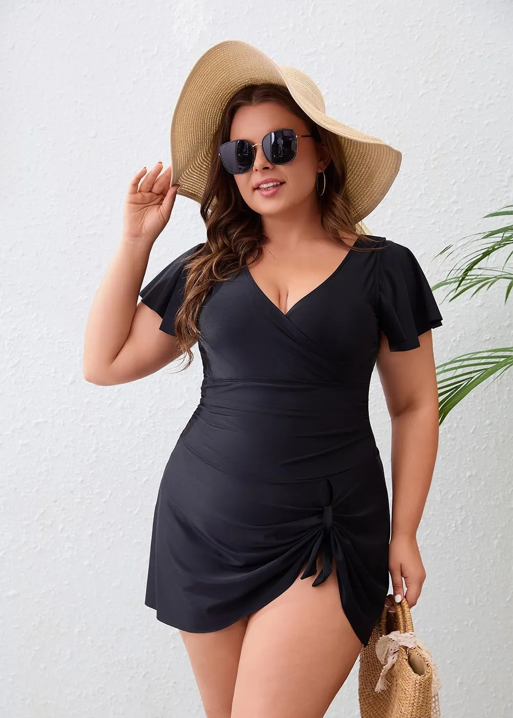 Women's One Piece Swimdress Swimsuits for Women Tummy Control Swim Dresses