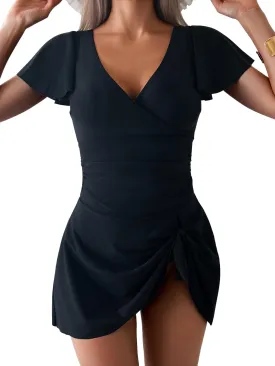 Women's One Piece Swimdress Swimsuits for Women Tummy Control Swim Dresses