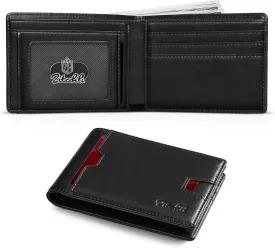Zitahli Mens-Wallet-Slim-Leather-RFID Blocking Wallet for Men Minimalist Bifold Credit Card Holder with Gift Box